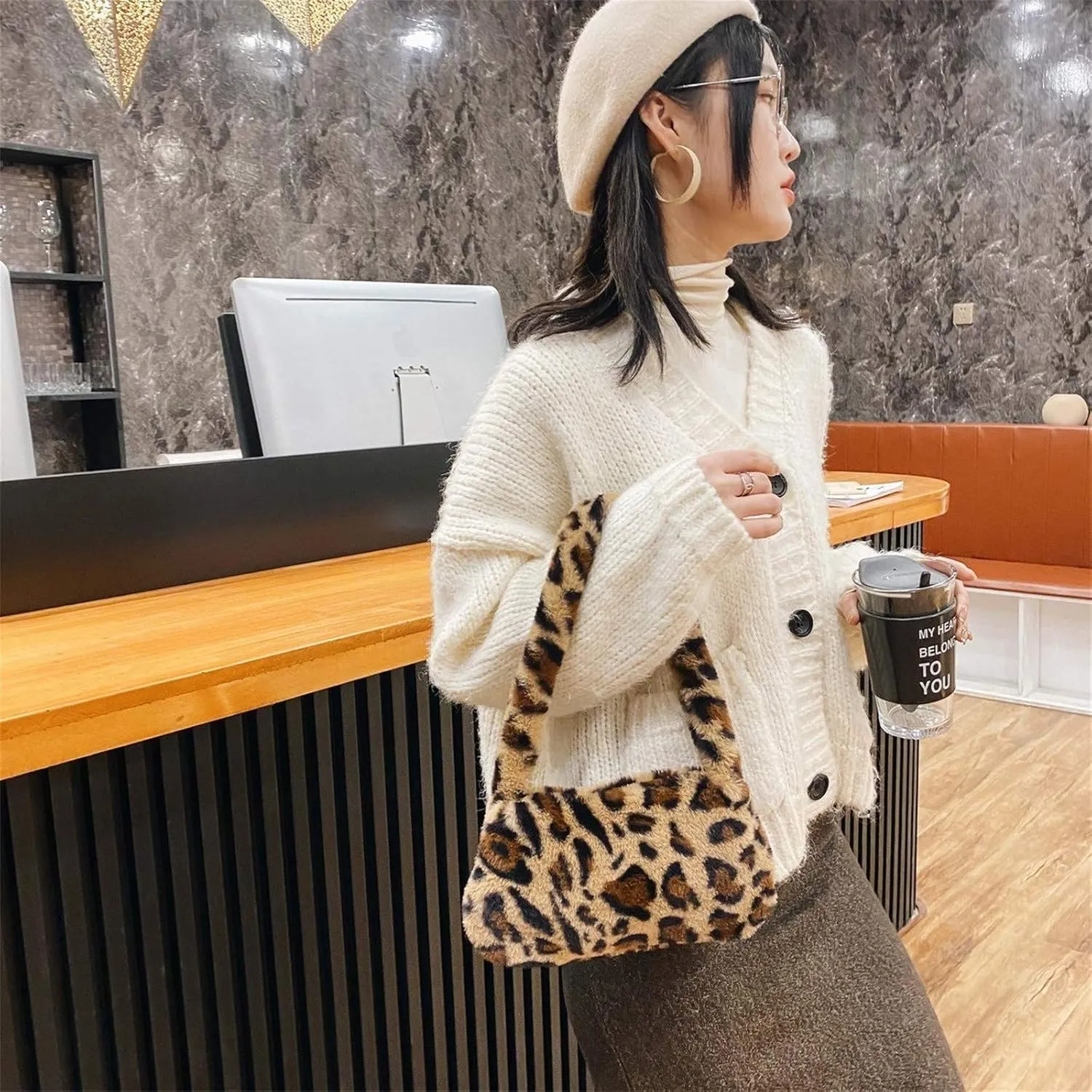 Shoulder Handbags Furry Bag Underarm Portable Shoulder Ladies Wild Bag Fashion Messenger