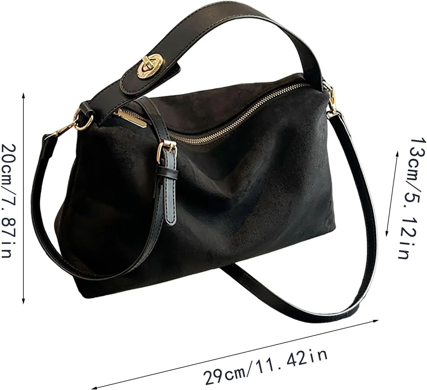 Simple Vegan Leather Tote Bag for Women Purses for Women Fabric Nylon Multi Pocket Crossbody Bag Ladies Travel Handbag