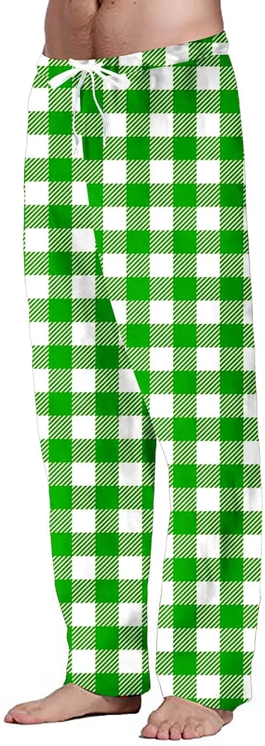 Sweatpants for Men Tapered Fashion Men's Casual Plaid Loose Sports Plaid Pajama Pants Pants Lightweight Workout