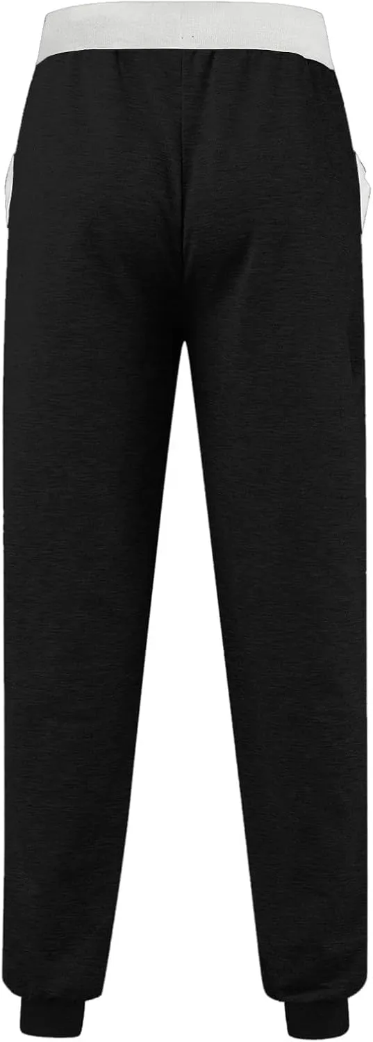 Sweatpants for Men,Men's Winter Fleece Lined Stretch Sweat Pants Zipper Pocket Elastic Waist Outdoor Athletic Pants