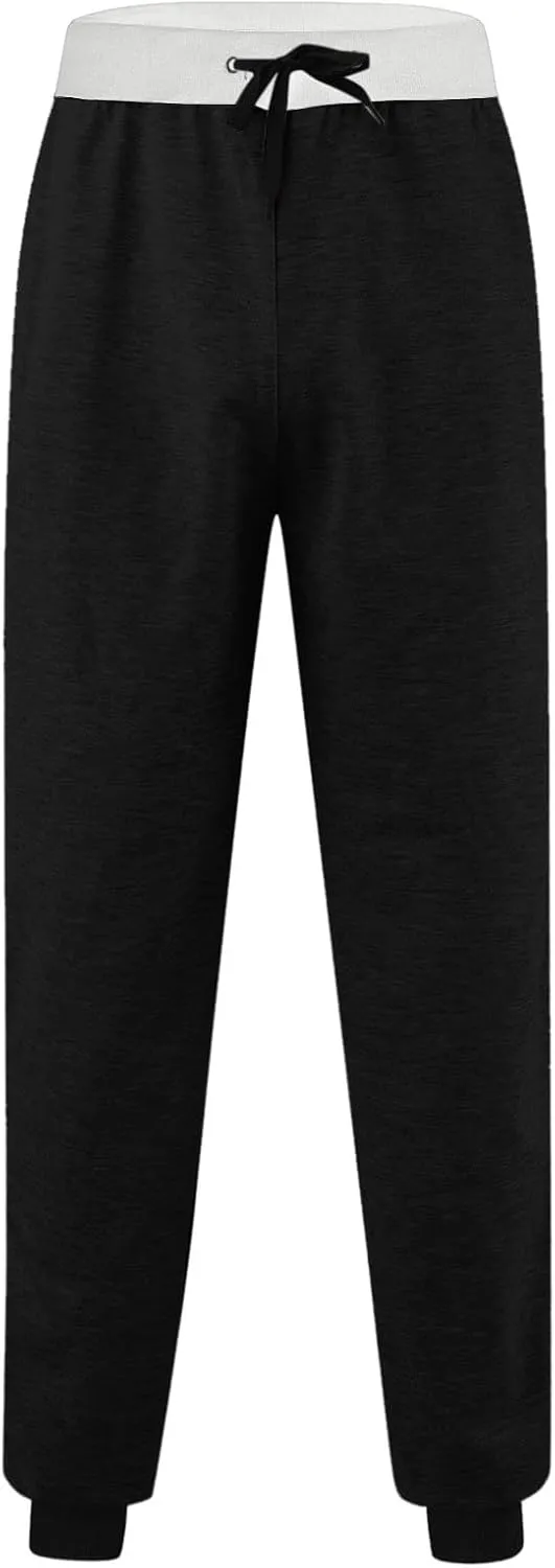 Sweatpants for Men,Men's Winter Fleece Lined Stretch Sweat Pants Zipper Pocket Elastic Waist Outdoor Athletic Pants