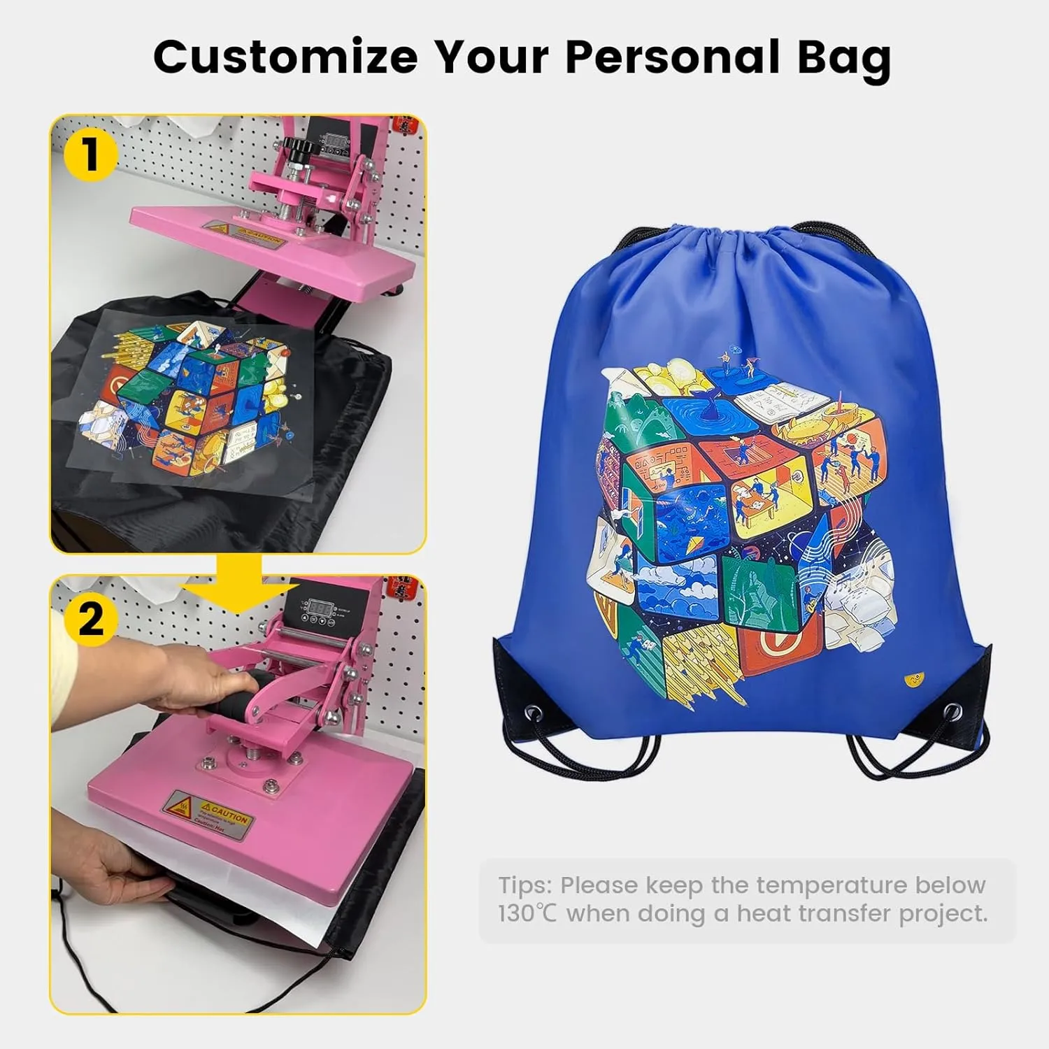 Vorspack Drawstring Backpack 100 Pieces for Party Gym Sport Trip