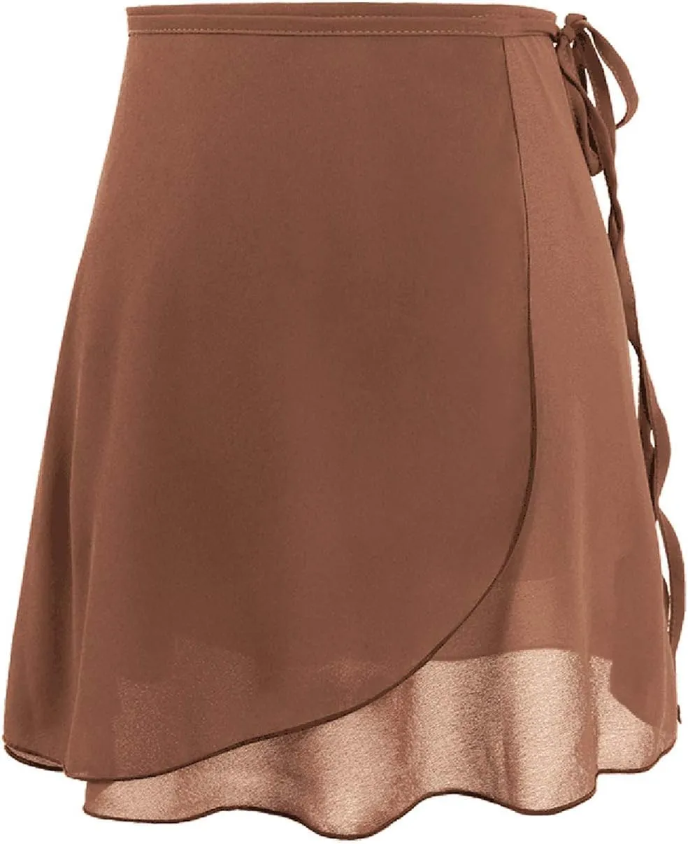 Women Chiffon Wrap Ballet Dance Skirt