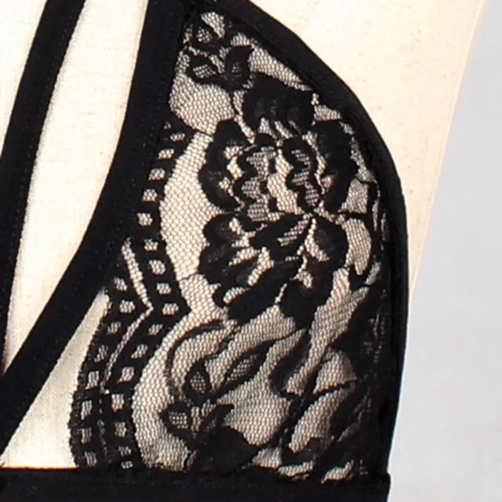 Women Harness Bra Sexy Lace Strappy Naughty Push Up See Through Cage Lingerie Bra Hollow Out Bralette Exotic Bras