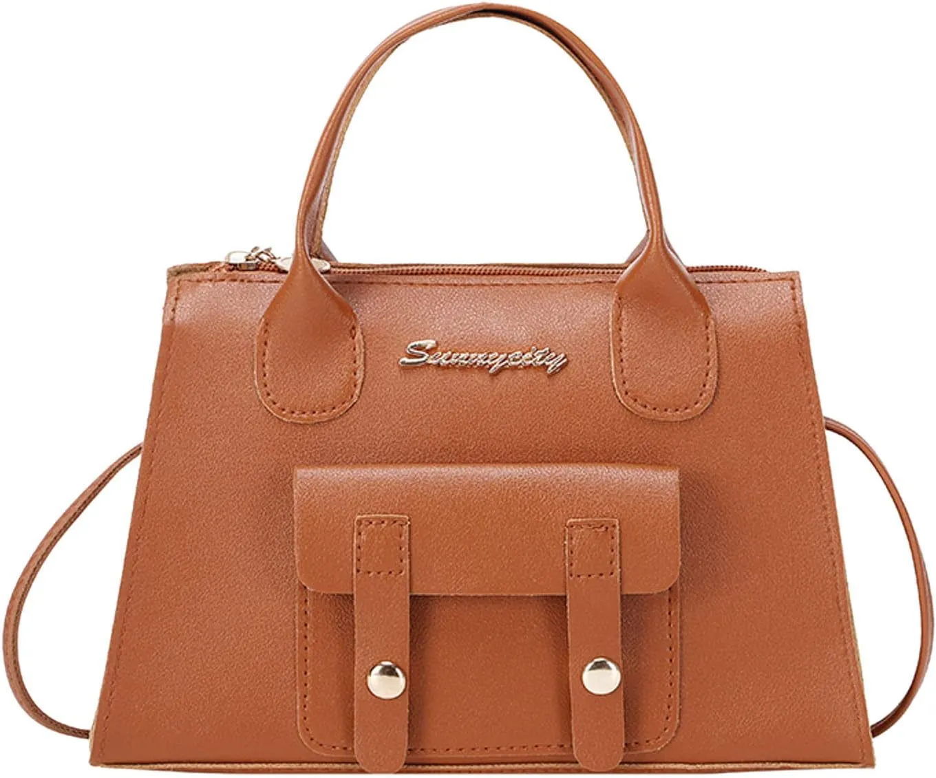 Women Messenger Bag Fashion New Pattern Solid Simple Handbag Shoulder Bags Purpose High Capacity (Brown, One Size)