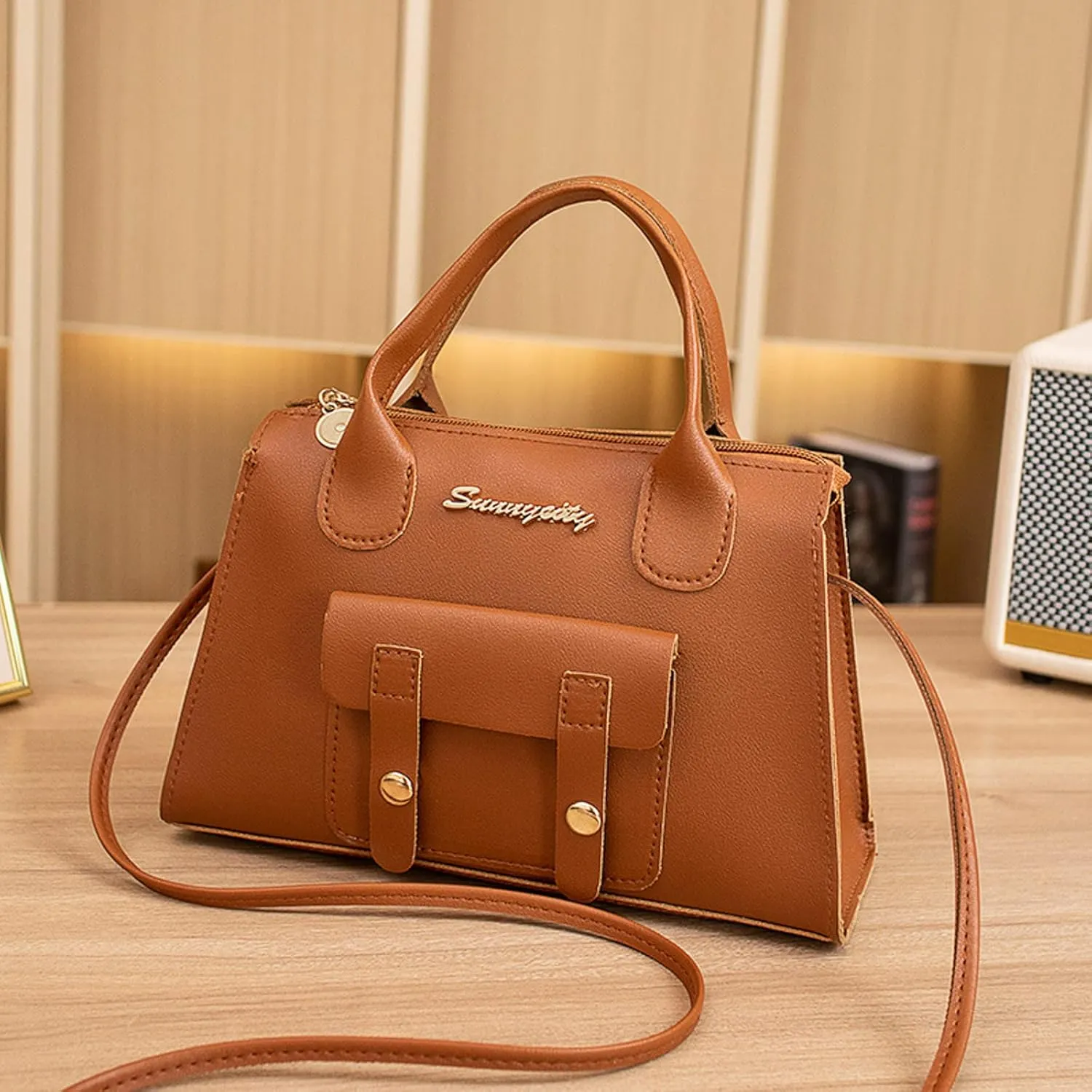 Women Messenger Bag Fashion New Pattern Solid Simple Handbag Shoulder Bags Purpose High Capacity (Brown, One Size)