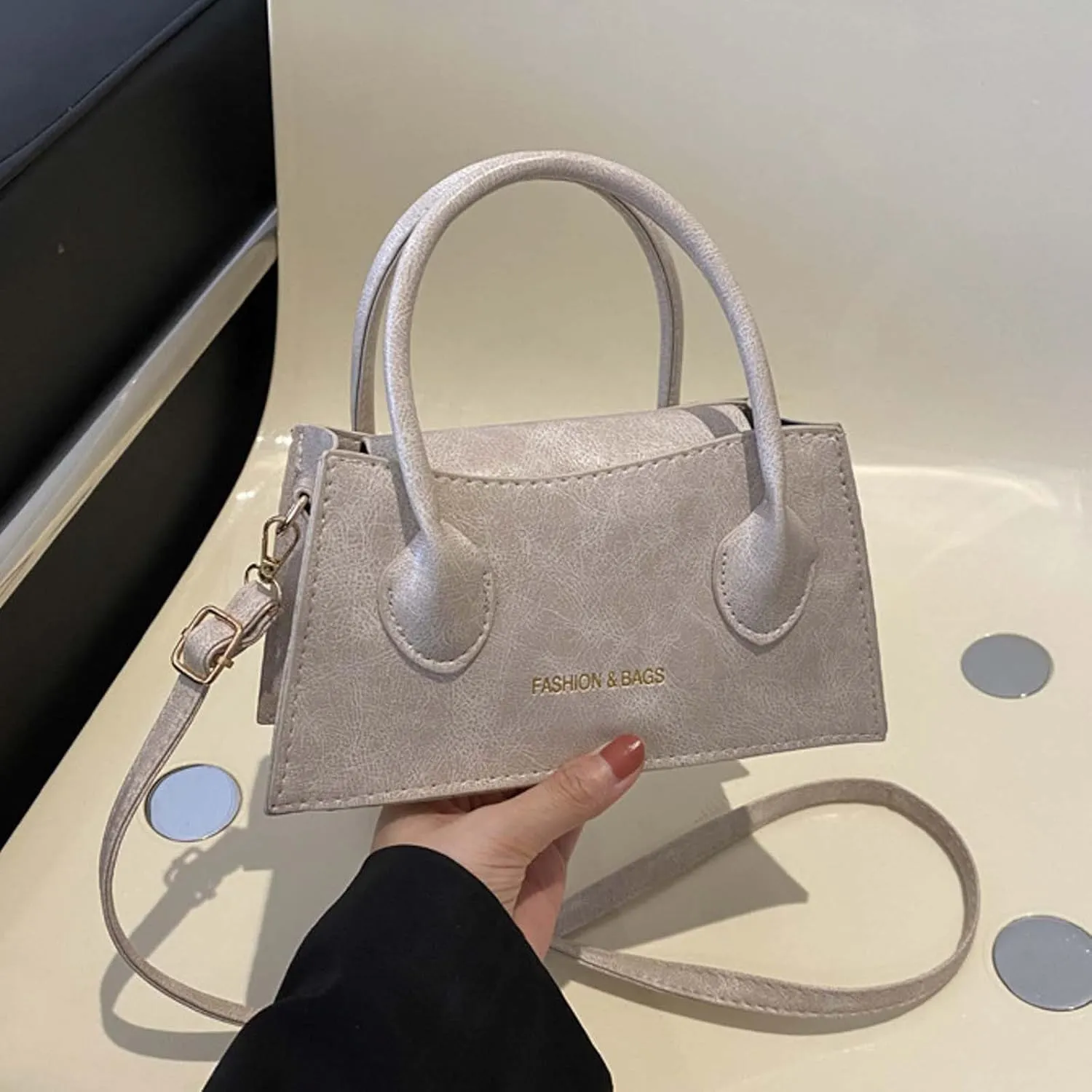 Women Shoulder Bags Fashion New Pattern Solid Color Retro Handbag Casual Messenger Bag Mini Shoulder (White, One Size)