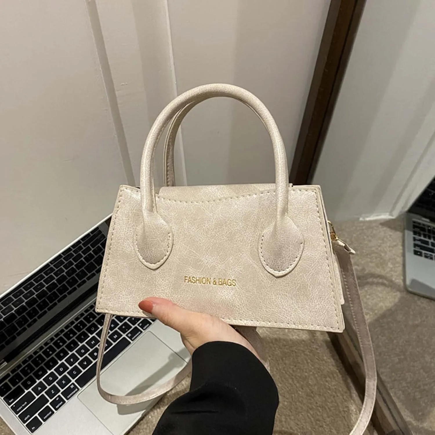 Women Shoulder Bags Fashion New Pattern Solid Color Retro Handbag Casual Messenger Bag Mini Shoulder (White, One Size)