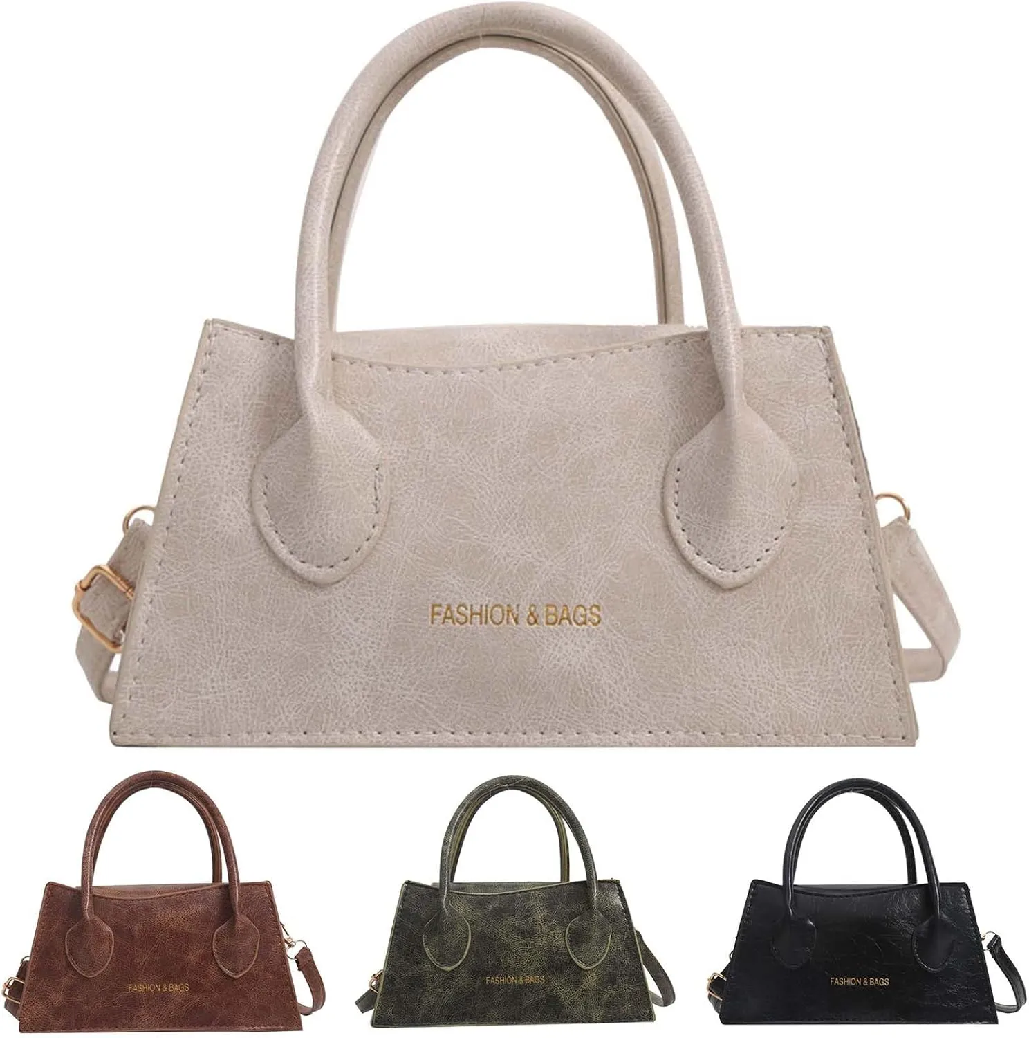 Women Shoulder Bags Fashion New Pattern Solid Color Retro Handbag Casual Messenger Bag Mini Shoulder (White, One Size)