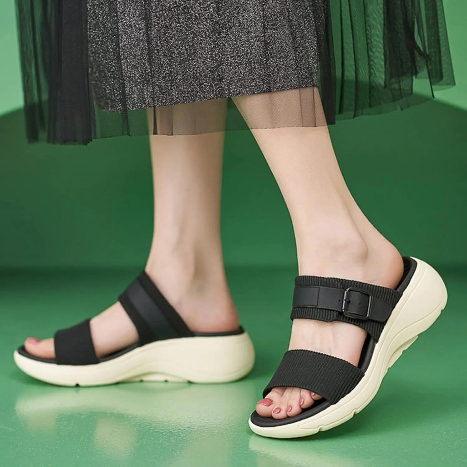 Women's Arch Support Wedge Sandals Women's Casual Platform Open Toe Wedge Sandal Arch Support Casual Sandals
