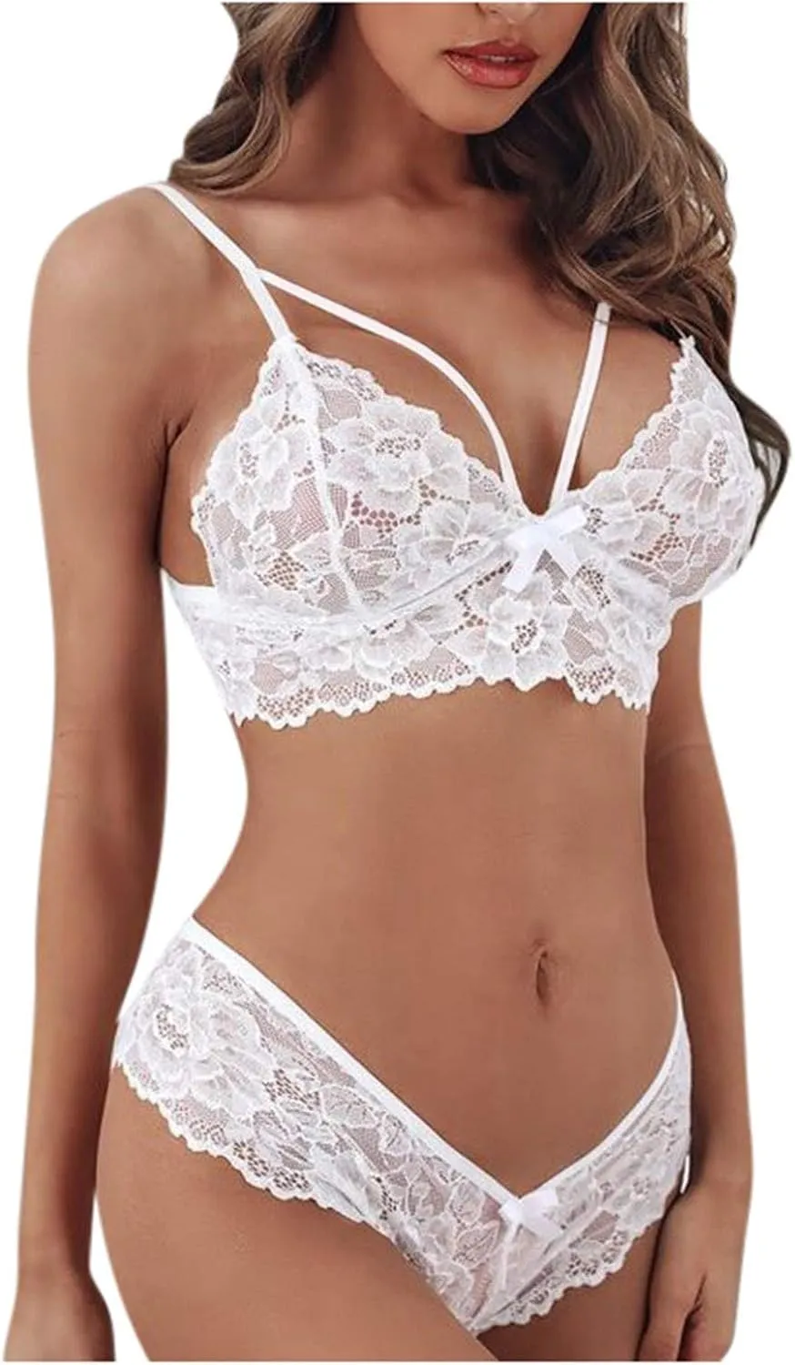 Womens Lingerie Floral Bra Women Corset Bralette Two Piece Lingerie Lace Plus Lingerie for Women