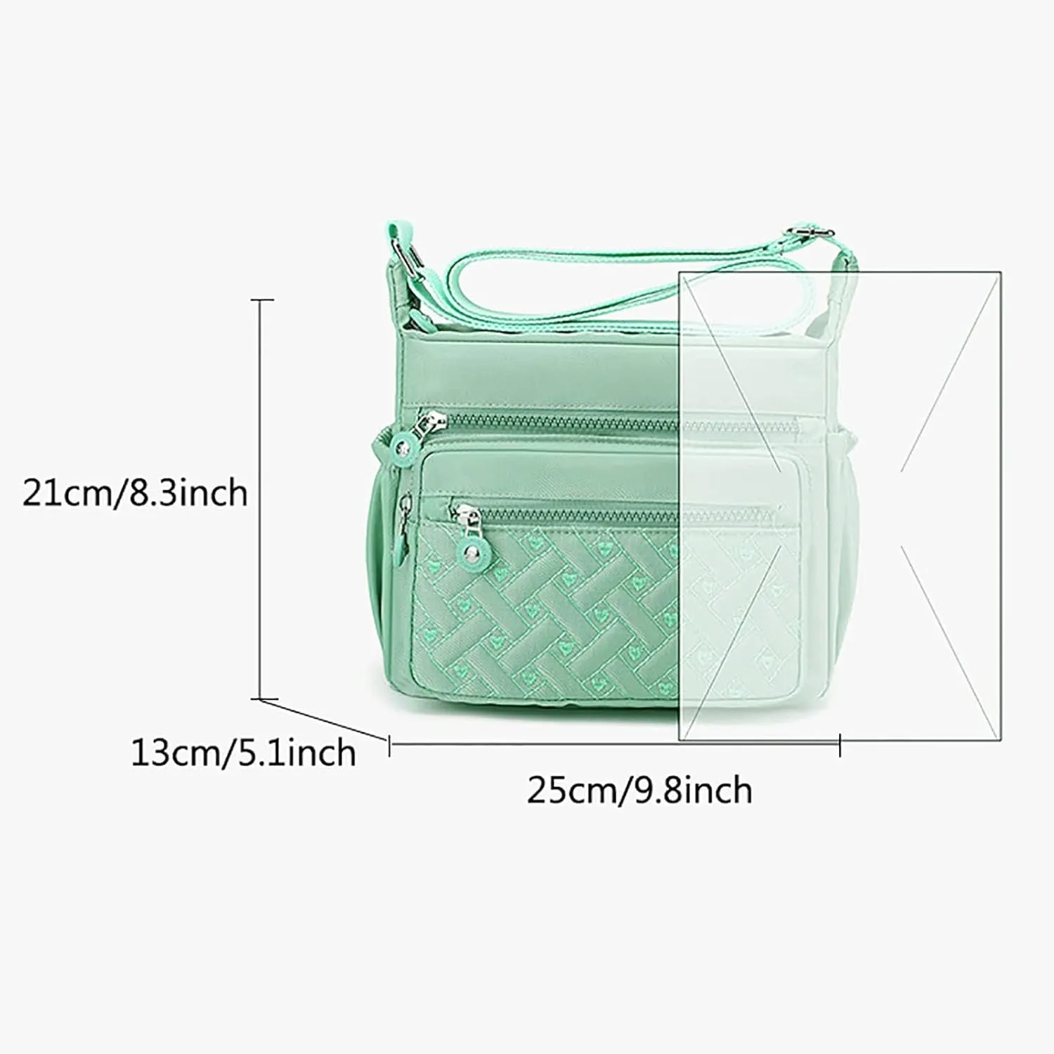 Womens Pocket Casual Crossbody Handbags Shoulder Messenger Bag For Travel Hiking Daily Shoulder Straps for (One Size)