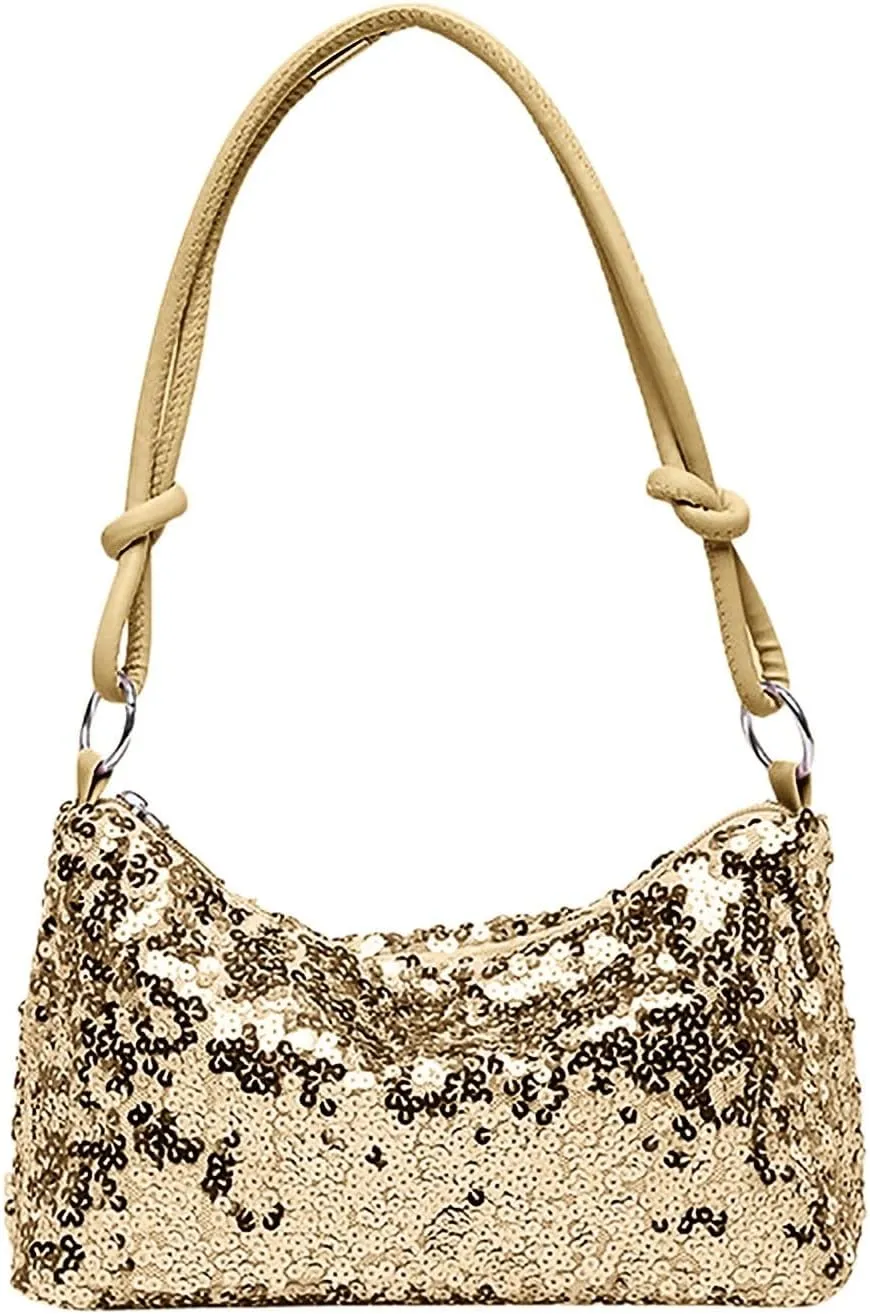 Women's Shoulder Bag Crossbody Bags Handbag Fashion Trend Sequin Women's Bags Purses for Women Shoulder (Gold, One Size)