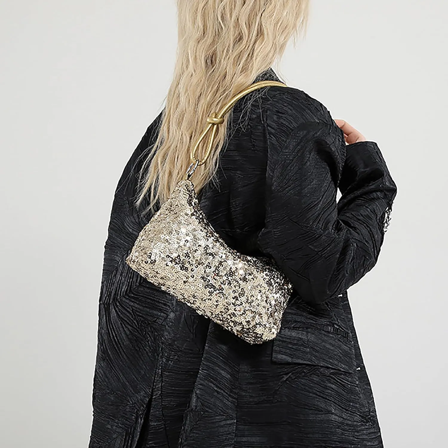 Women's Shoulder Bag Crossbody Bags Handbag Fashion Trend Sequin Women's Bags Purses for Women Shoulder (Gold, One Size)