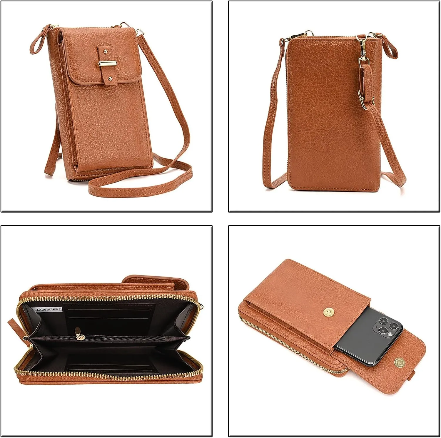 Women's Trendy Purses Vegan Leather Hobo Handbags Trendy Designer Shoulder Bags for Women Small Clear Backpacks(Brown)