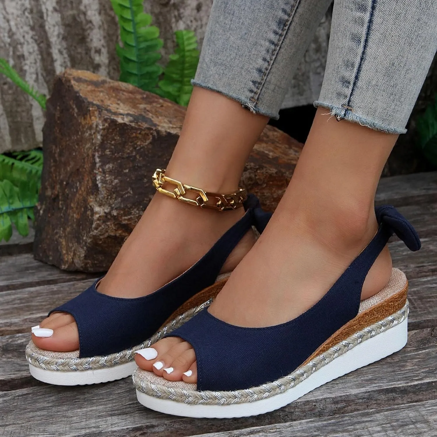 Women's Wedge Heels Sandals Comfortable Summer Platform Casual Dress Sandal Casual Sandals Indoor Outdoor