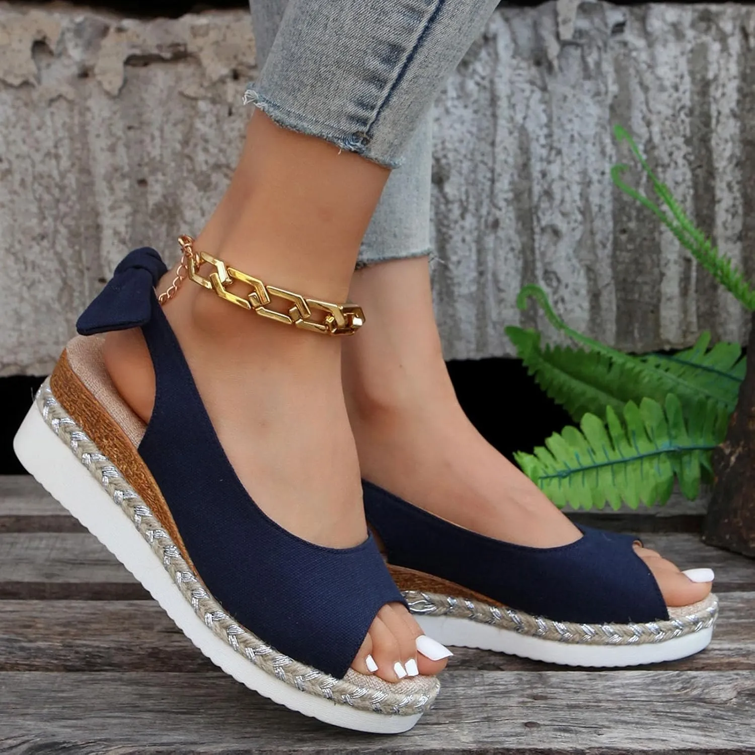 Women's Wedge Heels Sandals Comfortable Summer Platform Casual Dress Sandal Casual Sandals Indoor Outdoor