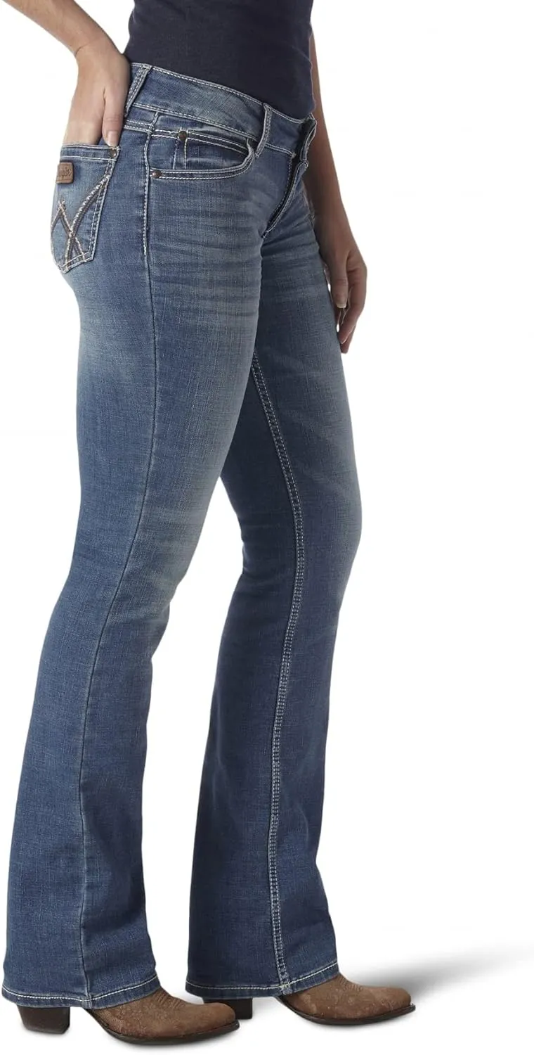 Wrangler Women's Willow Mid Rise Performance Waist Boot Cut Ultimate Riding Jean