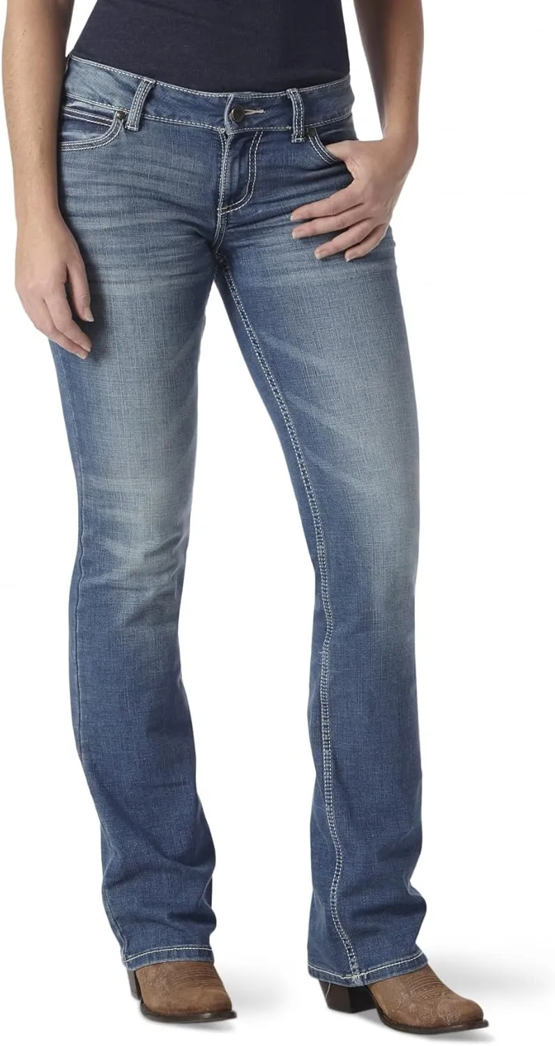 Wrangler Women's Willow Mid Rise Performance Waist Boot Cut Ultimate Riding Jean