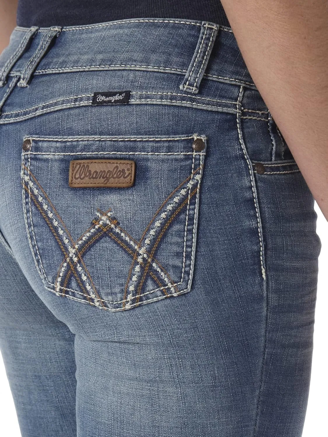 Wrangler Women's Willow Mid Rise Performance Waist Boot Cut Ultimate Riding Jean